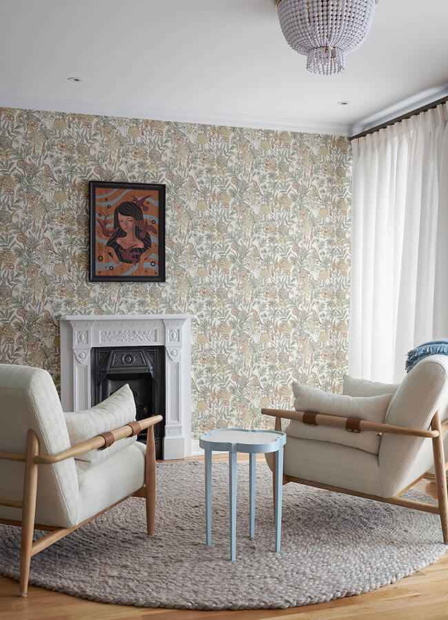 Goldfinch Peach Birds and Blooms Wallpaper - York Wallcoverings - 4148-27410 - York Wallcoverings Wallpaper