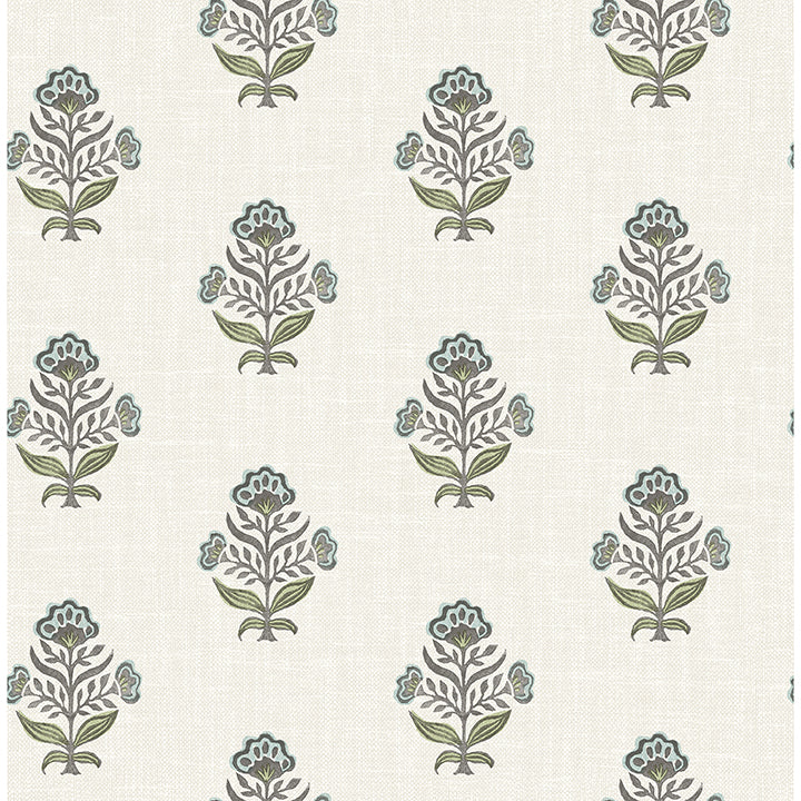 hollyhock-aqua-floral-crest-wallpaper-york-wallcoverings-4148-27415