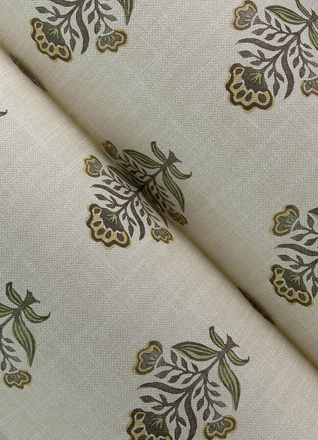 hollyhock-honey-floral-crest-wallpaper-york-wallcoverings-4148-27416 - York Wallcoverings Papel pintado