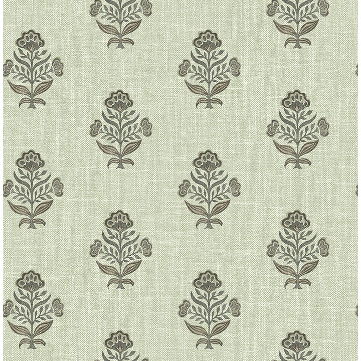 hollyhock-green-floral-crest-wallpaper-york-wallcoverings-4148-27419