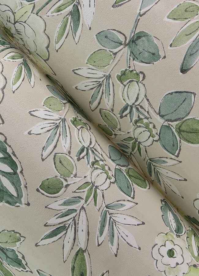 Begonia Sea Green Floral Trail Wallpaper - York Wallcoverings - 4148-27424 - York Wallcoverings Wallpaper