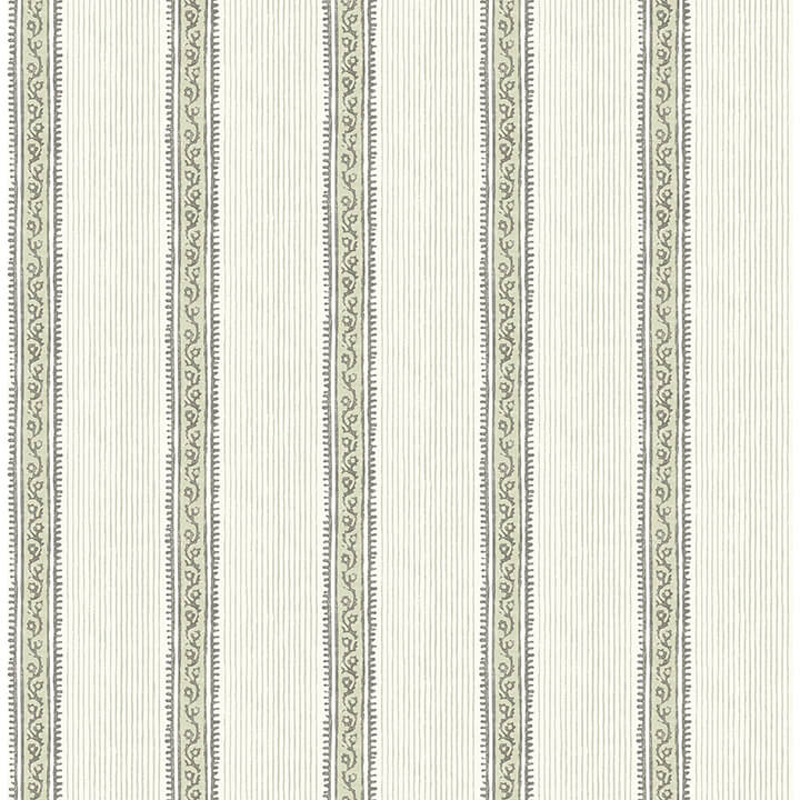 mandevilla-green-vine-stripe-wallpaper-york-wallcoverings-4148-27429 - York Wallcoverings Papel pintado