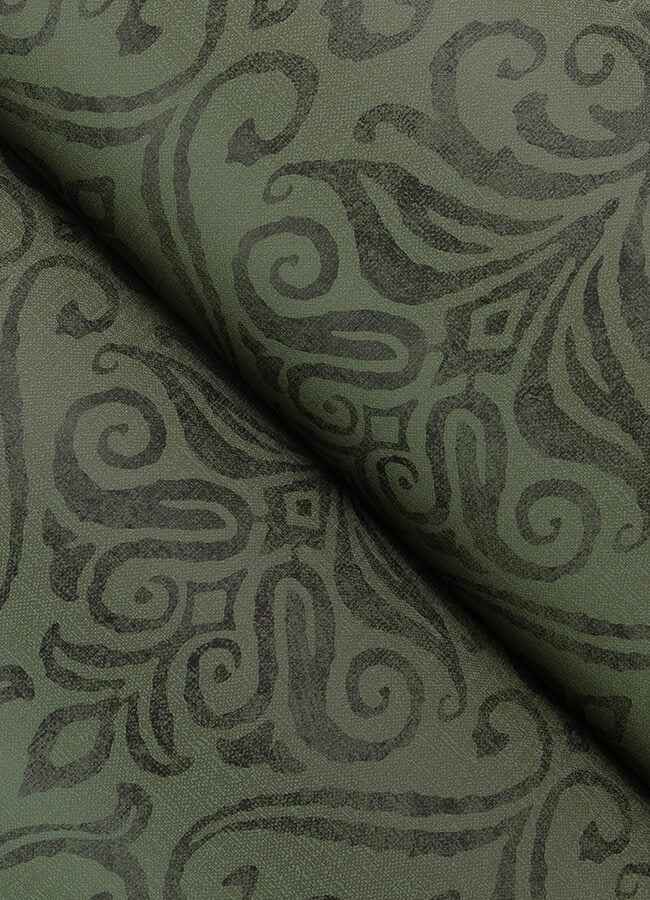 Adavu Dark Green Damask Wallpaper - York Wallcoverings - 4148-27440 - York Wallcoverings Wallpaper
