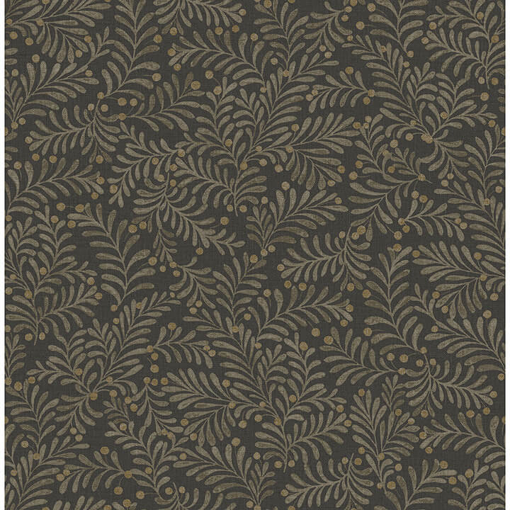 chrysantha-black-berry-branches-wallpaper-york-wallcoverings-4148-27442 - York Wallcoverings Papel pintado
