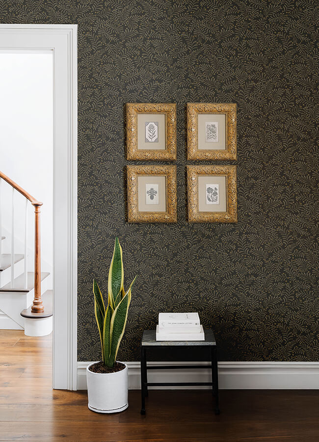 chrysantha-black-berry-branches-wallpaper-york-wallcoverings-4148-27442 - York Wallcoverings Papel pintado