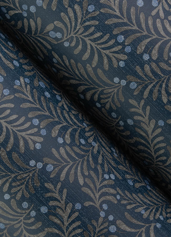 chrysantha-navy-berry-branches-wallpaper-york-wallcoverings-4148-27443 - York Wallcoverings Wallpaper