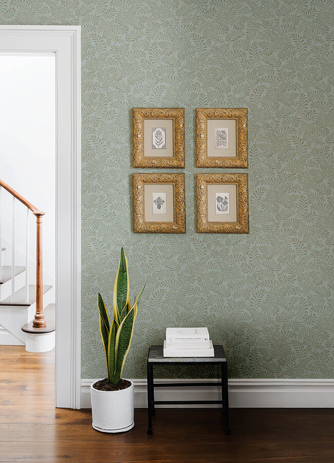 chrysantha-aqua-berry-branches-wallpaper-york-wallcoverings-4148-27446 - York Wallcoverings Wallpaper