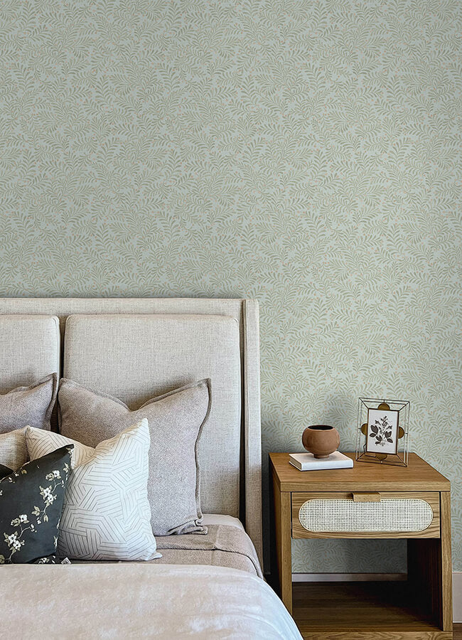 chrysantha-aqua-berry-branches-wallpaper-york-wallcoverings-4148-27446 - York Wallcoverings Wallpaper
