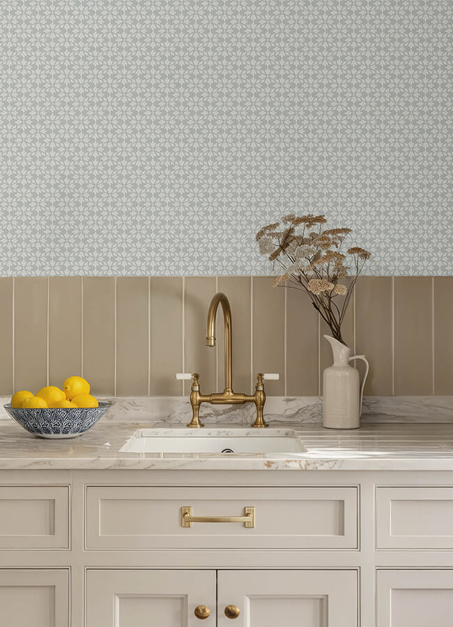 phlox-light-blue-floral-stamp-wallpaper-york-wallcoverings-4148-27452 - York Wallcoverings Wallpaper
