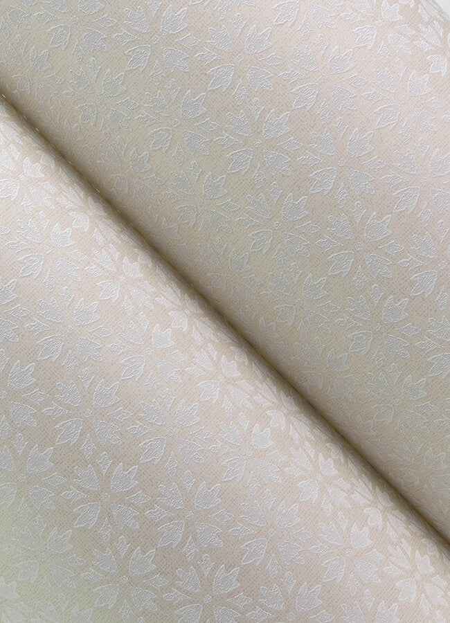 Phlox Beige Floral Stamp Wallpaper - York Wallcoverings - 4148-27453 - York Wallcoverings Wallpaper