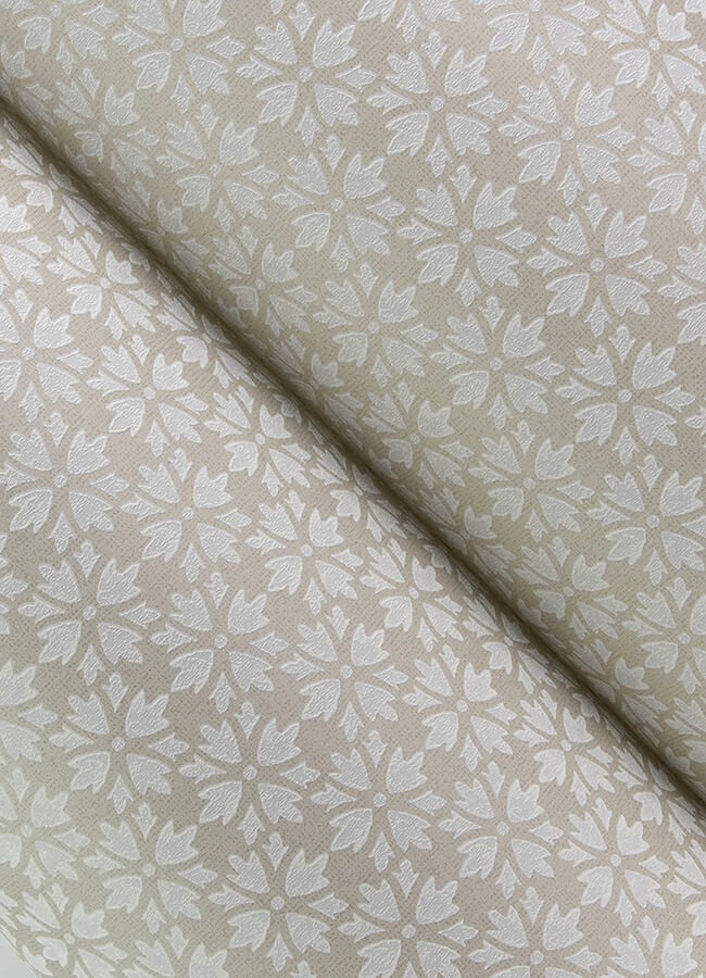phlox-grey-floral-stamp-wallpaper-york-wallcoverings-4148-27454 - York Wallcoverings Wallpaper