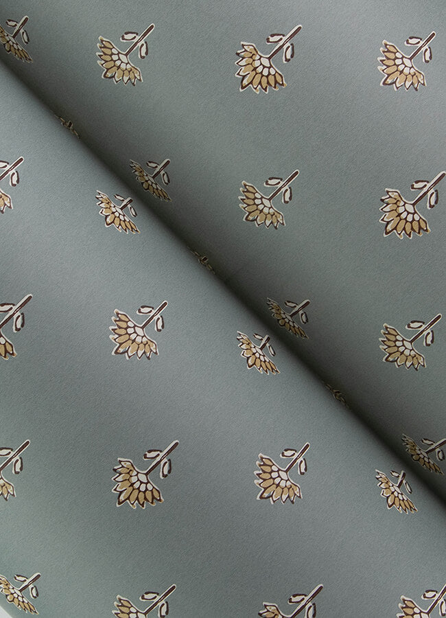 surdiva-denim-floral-fan-wallpaper-york-wallcoverings-4148-27456 - York Wallcoverings Wallpaper