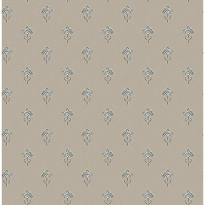 surdiva-stone-floral-fan-wallpaper-york-wallcoverings-4148-27460 - York Wallcoverings Wallpaper