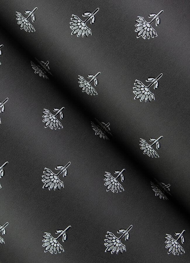 surdiva-black-floral-fan-wallpaper-york-wallcoverings-4148-27462 - York Wallcoverings Wallpaper