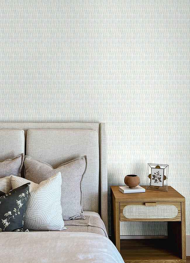 Nabi Aqua Geometric Wallpaper - York Wallcoverings - 4148-27466 - York Wallcoverings Wallpaper