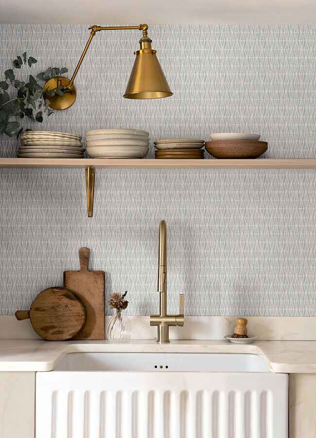 Nabi Light Blue Geometric Wallpaper - York Wallcoverings - 4148-27467 - York Wallcoverings Wallpaper