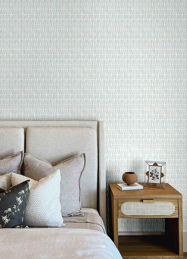 Nabi Light Blue Geometric Wallpaper - York Wallcoverings - 4148-27467 - York Wallcoverings Wallpaper