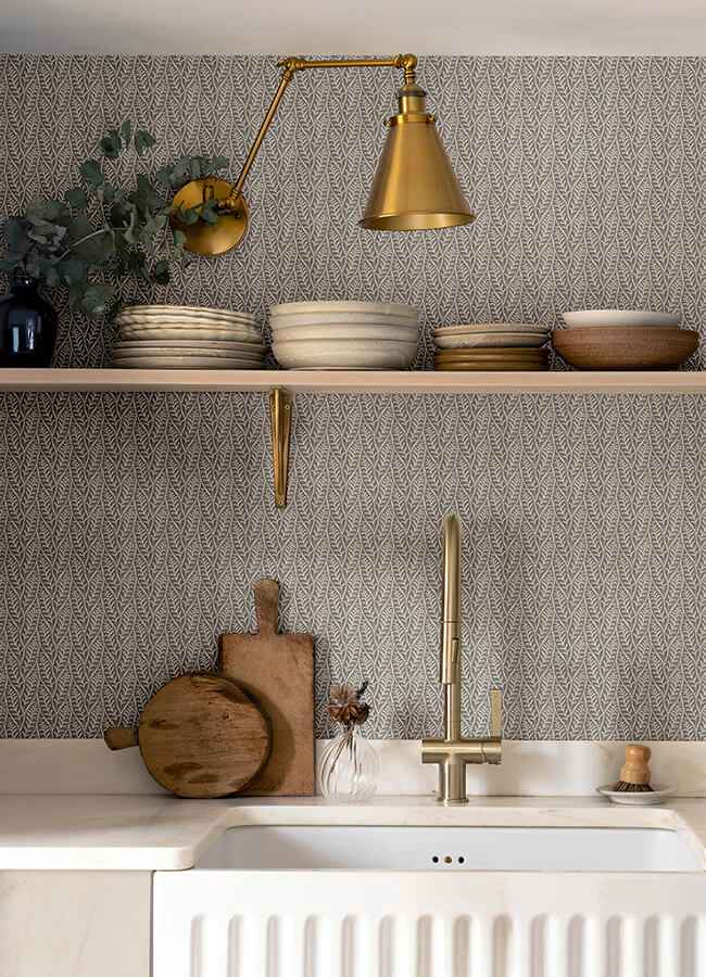 Coleus Charcoal Leaves Wallpaper - York Wallcoverings - 4148-27468 - York Wallcoverings Wallpaper