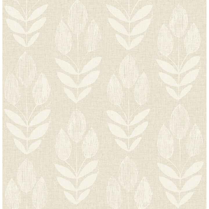Garland Khaki Block Tulip Wallpaper - York Wallcoverings - 4148-27474