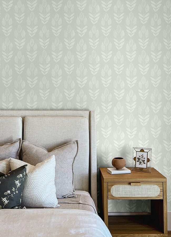 garland-aqua-block-tulip-wallpaper-york-wallcoverings-4148-27475 - York Wallcoverings Wallpaper