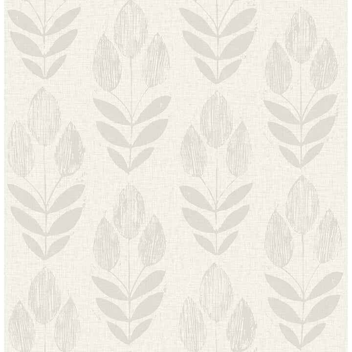Garland Light Grey Block Tulip Wallpaper - York Wallcoverings - 4148-27476