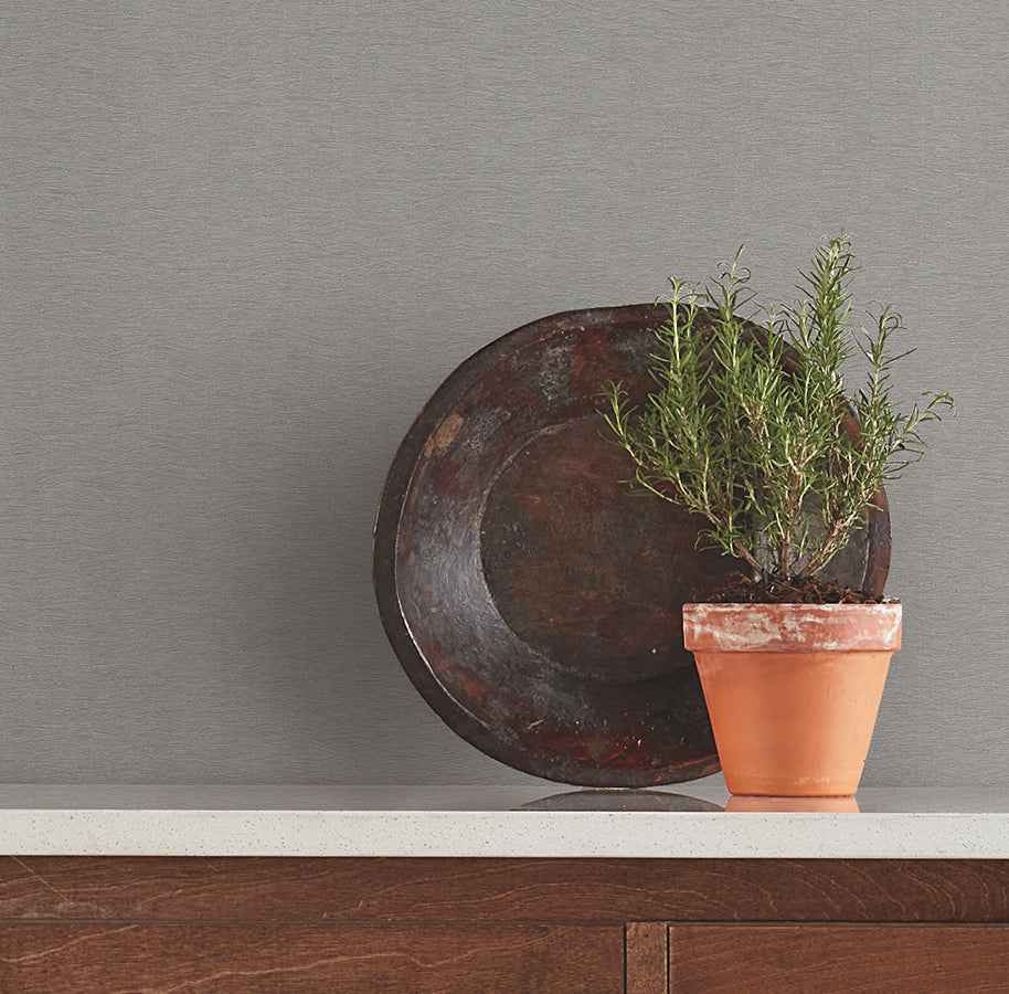 Gathered Pewter Textured Wallpaper - York Wallcoverings - 4178-4432 - York Wallcoverings Wallpaper