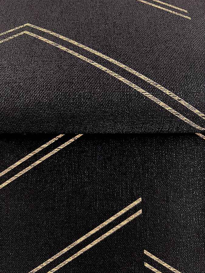Aviator Black Abstract Chevron Wallpaper - York Wallcoverings - 4178-4434 - York Wallcoverings Wallpaper