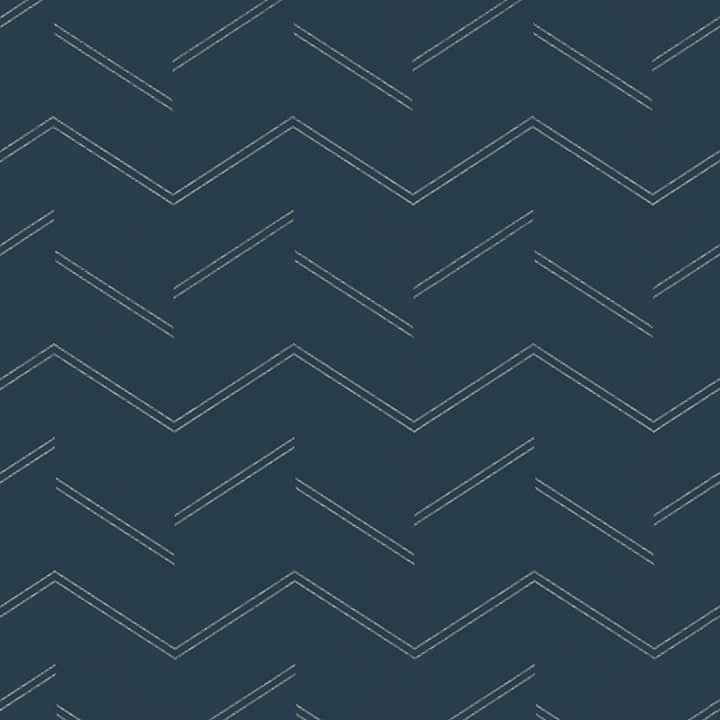 Aviator Indigo Abstract Chevron Wallpaper - York Wallcoverings - 4178-4439