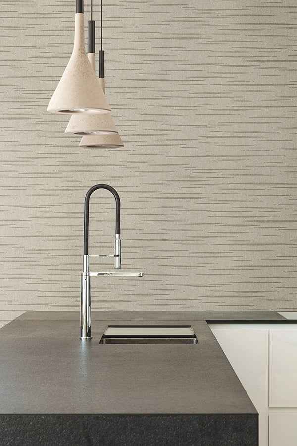 Longitude Neutral Striated Wallpaper - York Wallcoverings - 4178-4457 - York Wallcoverings Wallpaper