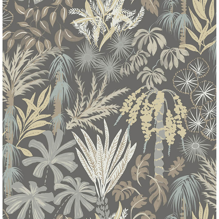 everglades-grey-botanical-wallpaper-york-wallcoverings-4172-27481 - York Wallcoverings Wallpaper