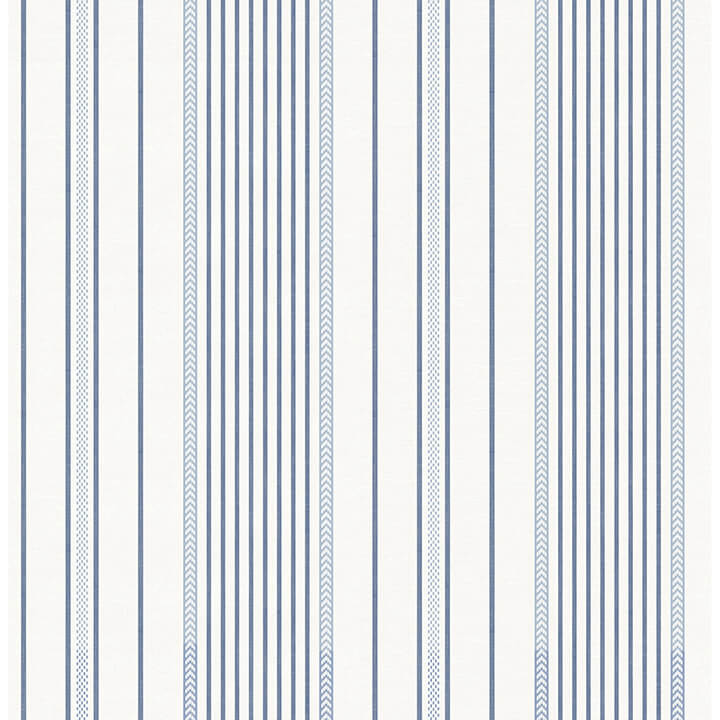 navarres-stripe-blue-faux-linen-wallpaper-york-wallcoverings-4172-27484 - York Wallcoverings Papel pintado