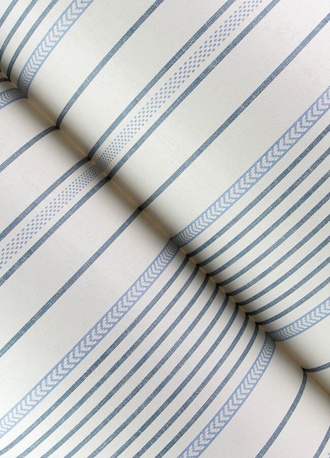navarres-stripe-blue-faux-linen-wallpaper-york-wallcoverings-4172-27484 - York Wallcoverings Papel pintado