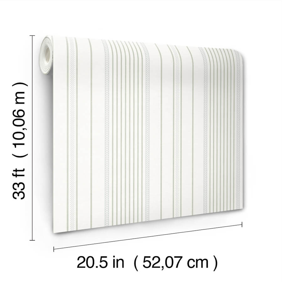 navarres-stripe-light-green-faux-linen-wallpaper-york-wallcoverings-4172-27485 - York Wallcoverings Papel pintado