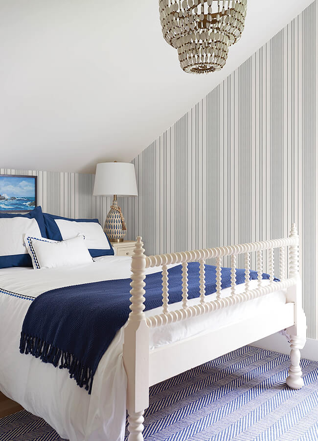 navarres-stripe-charcoal-faux-linen-wallpaper-york-wallcoverings-4172-27486 - York Wallcoverings Papel pintado