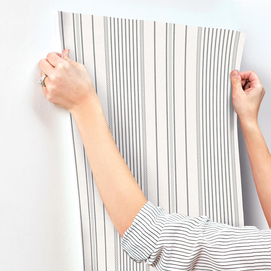 navarres-stripe-charcoal-faux-linen-wallpaper-york-wallcoverings-4172-27486 - York Wallcoverings Papel pintado