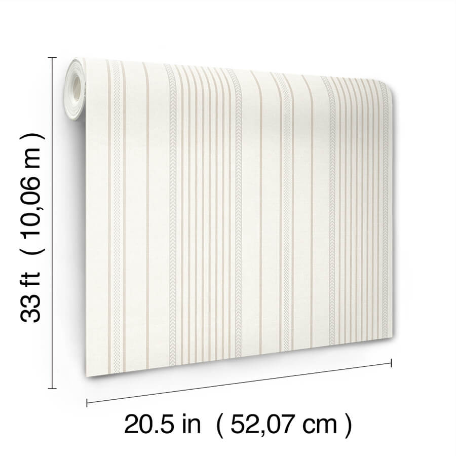 navarres-stripe-neutral-faux-linen-wallpaper-york-wallcoverings-4172-27487 - York Wallcoverings Papel pintado