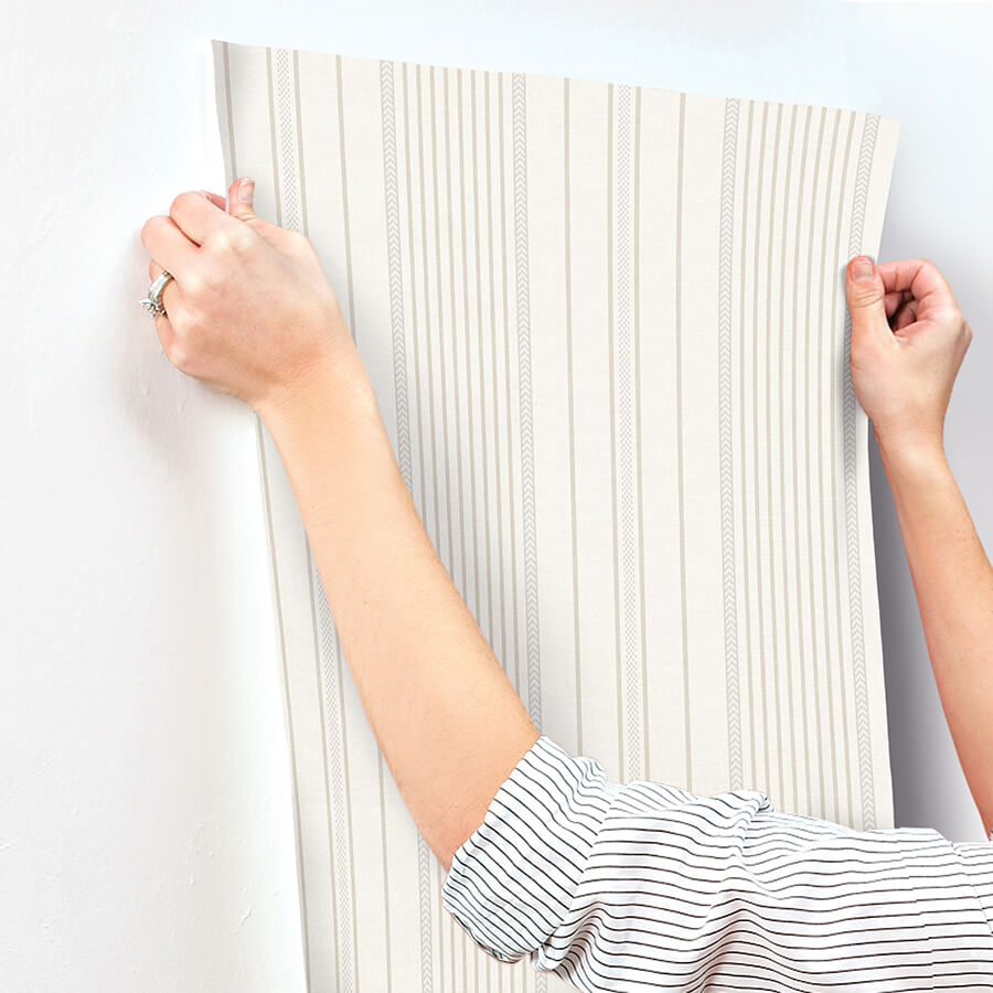 navarres-stripe-neutral-faux-linen-wallpaper-york-wallcoverings-4172-27487 - York Wallcoverings Papel pintado