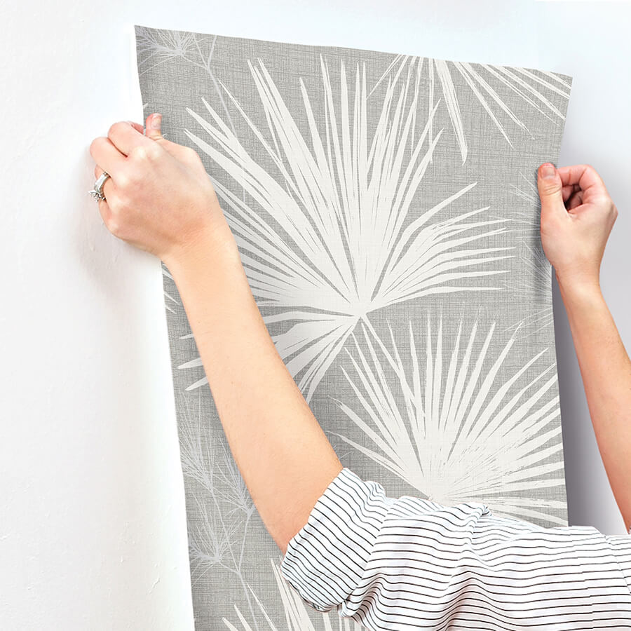 hatteras-grey-palms-wallpaper-york-wallcoverings-4172-27488 - York Wallcoverings Wallpaper