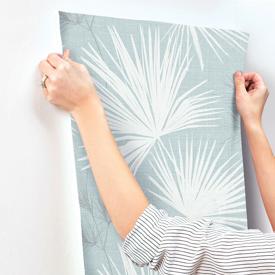 hatteras-sky-blue-palms-wallpaper-york-wallcoverings-4172-27491 - York Wallcoverings Wallpaper
