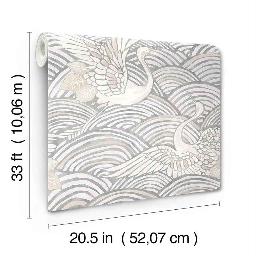 Egret Slate Tidal Dance Wallpaper - York Wallcoverings - 4172-27496 - York Wallcoverings Wallpaper