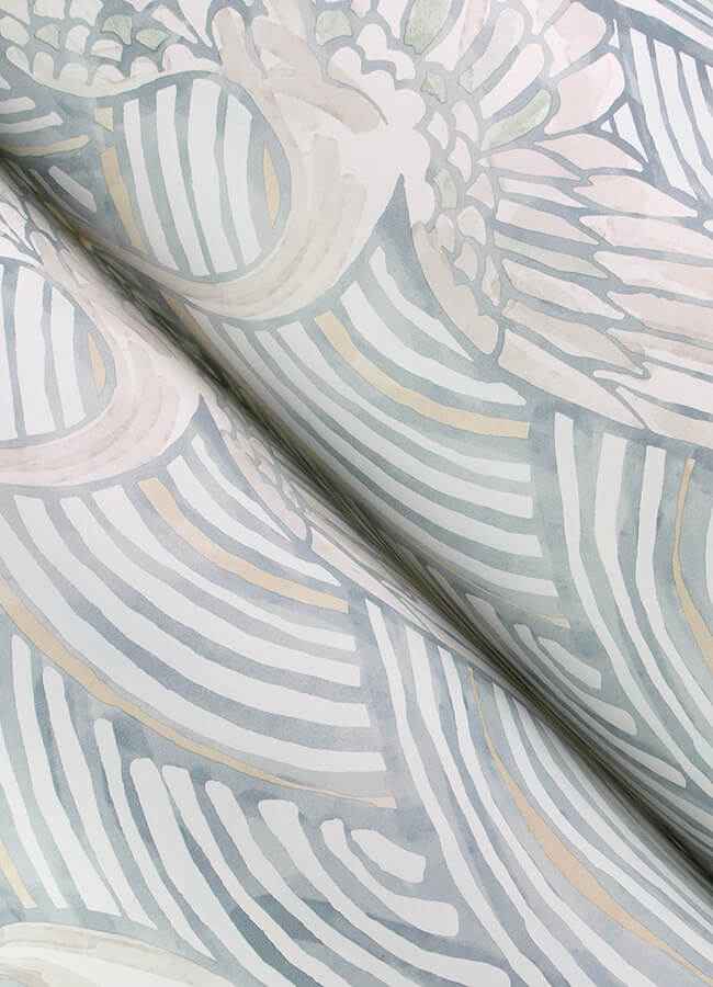 Egret Sky Blue Tidal Dance Wallpaper - York Wallcoverings - 4172-27498 - York Wallcoverings Wallpaper