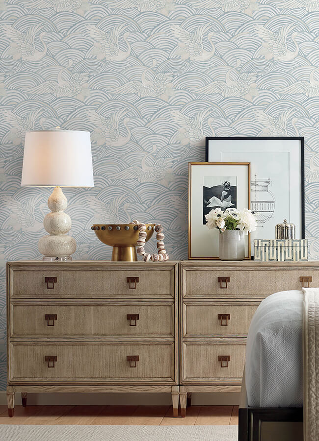 egret-sky-blue-tidal-dance-wallpaper-york-wallcoverings-4172-27498 - York Wallcoverings Wallpaper