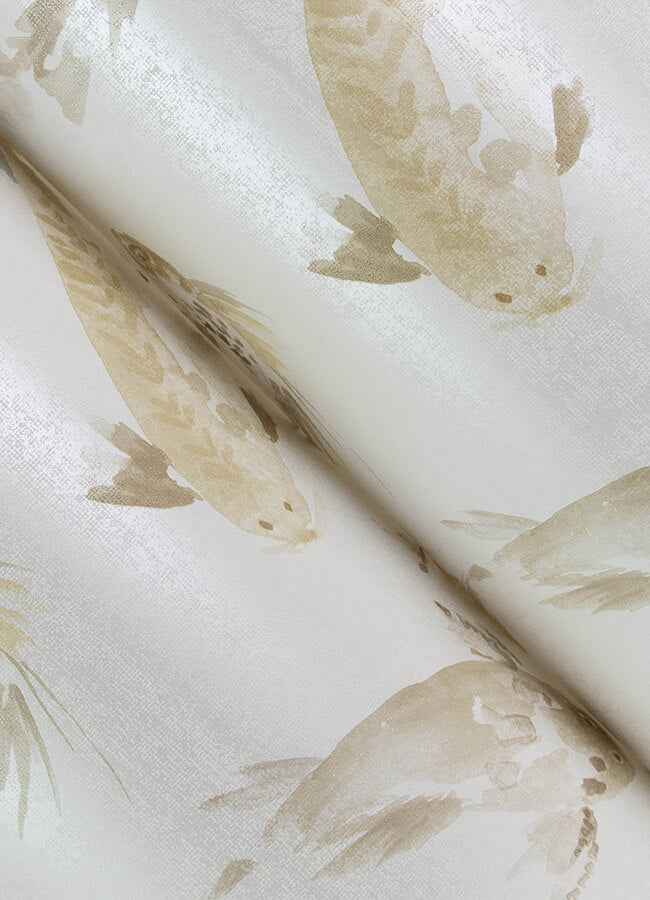 Koi Metallic Fish Wallpaper - York Wallcoverings - 4172-27501 - York Wallcoverings Wallpaper
