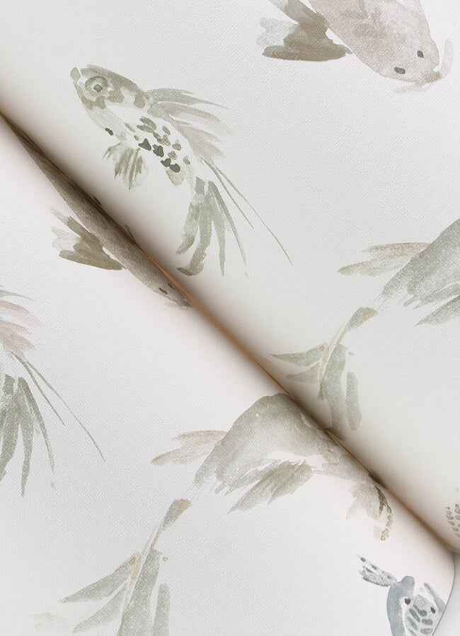 Koi Stone Fish Wallpaper - York Wallcoverings - 4172-27503 - York Wallcoverings Wallpaper