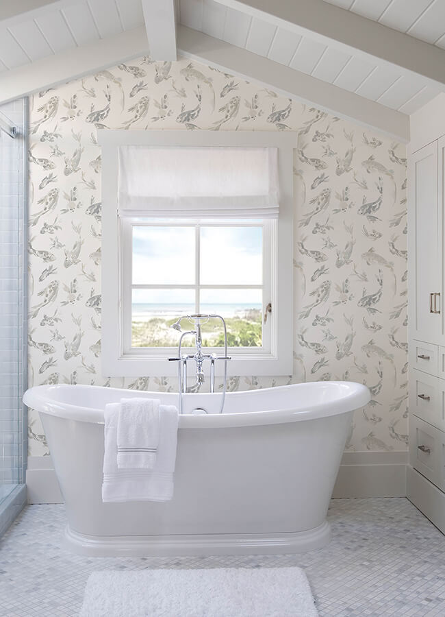 koi-stone-fish-wallpaper-york-wallcoverings-4172-27503 - York Wallcoverings Wallpaper