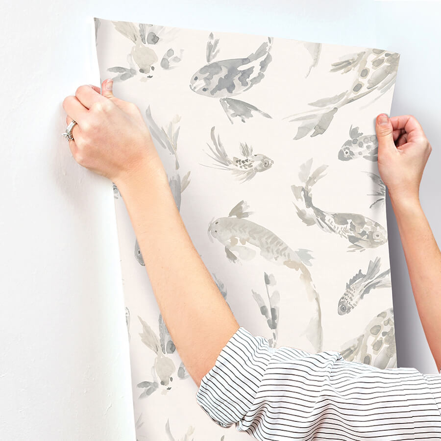 koi-stone-fish-wallpaper-york-wallcoverings-4172-27503 - York Wallcoverings Wallpaper