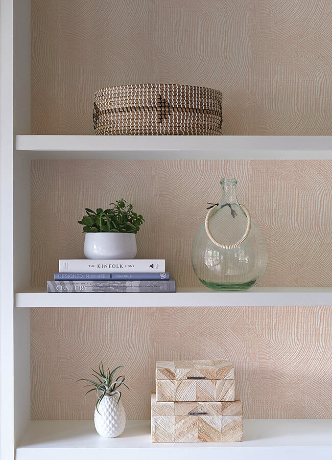folly-blush-zen-swirls-wallpaper-york-wallcoverings-4172-27507 - York Wallcoverings Wallpaper