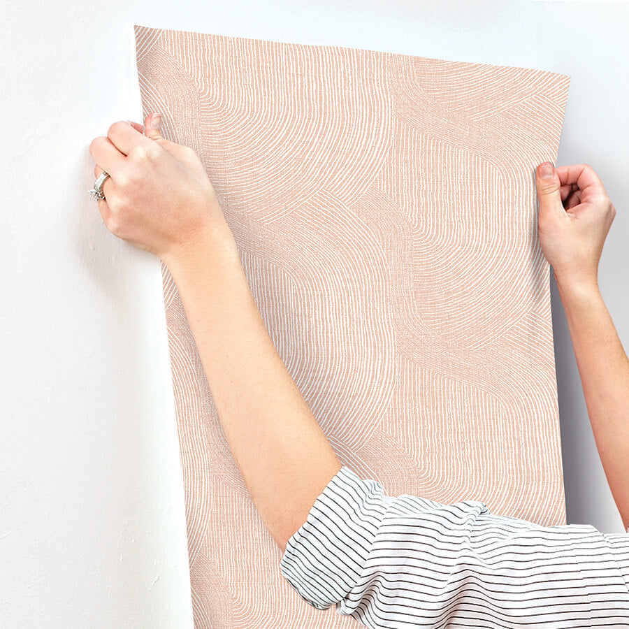 folly-blush-zen-swirls-wallpaper-york-wallcoverings-4172-27507 - York Wallcoverings Wallpaper