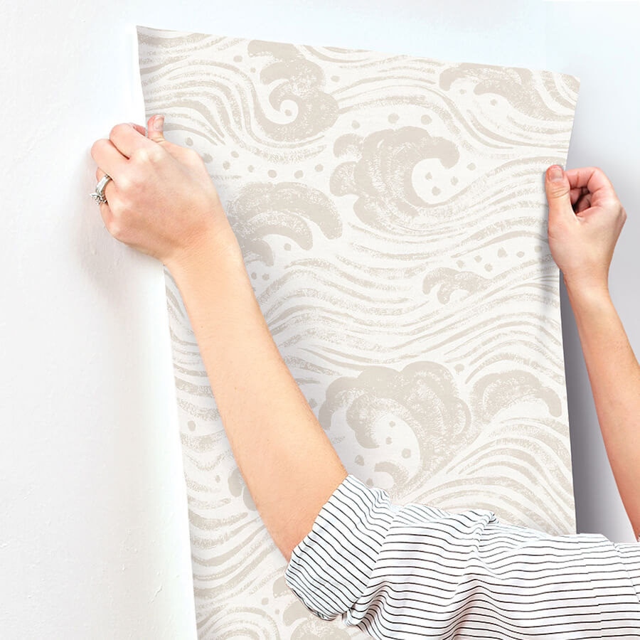 swell-beige-ocean-wave-wallpaper-york-wallcoverings-4172-27508 - York Wallcoverings Wallpaper