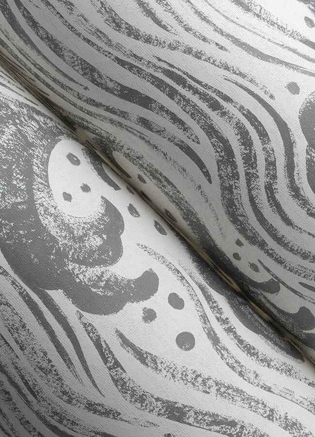 Swell Charcoal Ocean Wave Wallpaper - York Wallcoverings - 4172-27510 - York Wallcoverings Wallpaper